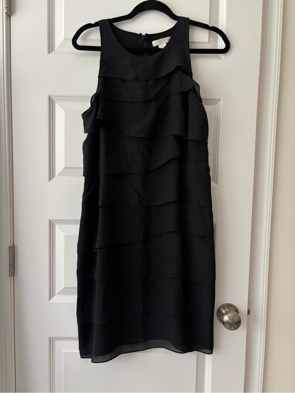 Kenar Black Tiered Sleeveless Dress 8